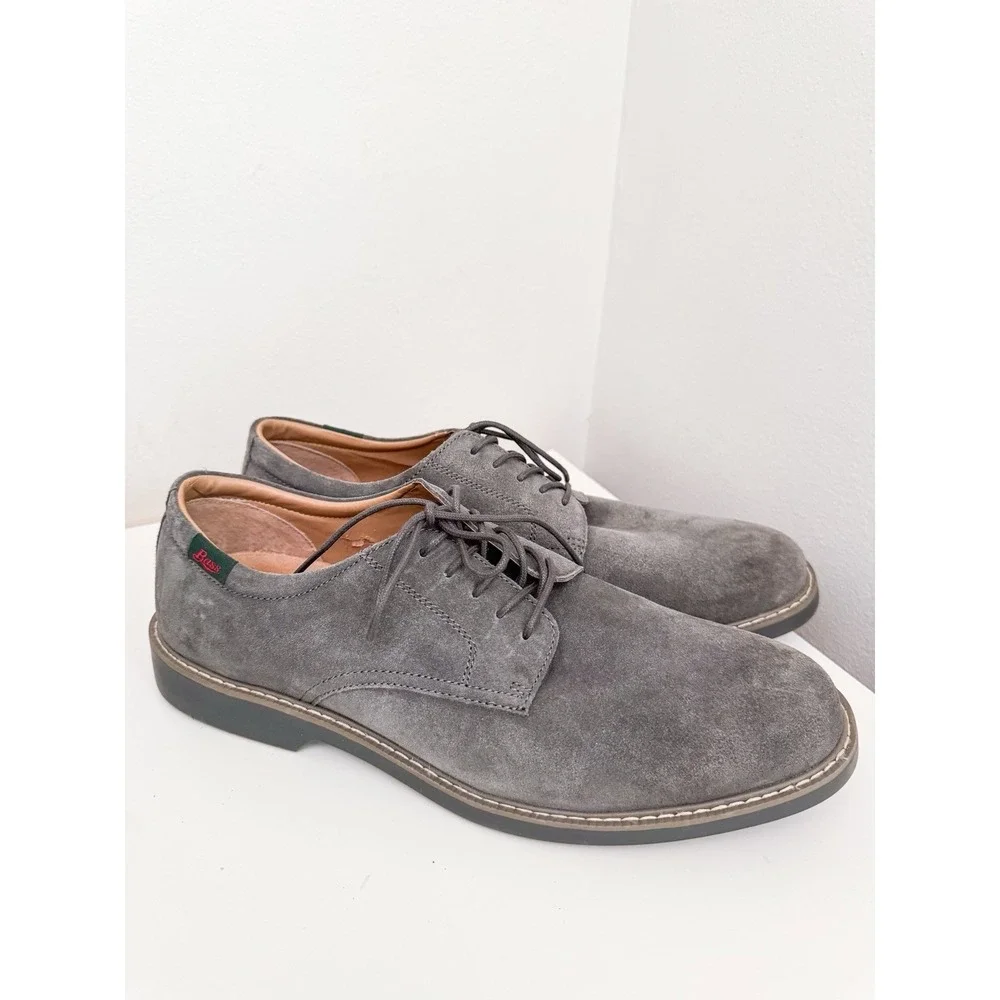 G.H. Bass Men's Pasadena Gray Buck Suede Oxford Comfort Casual, Size 11.5